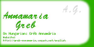 annamaria greb business card